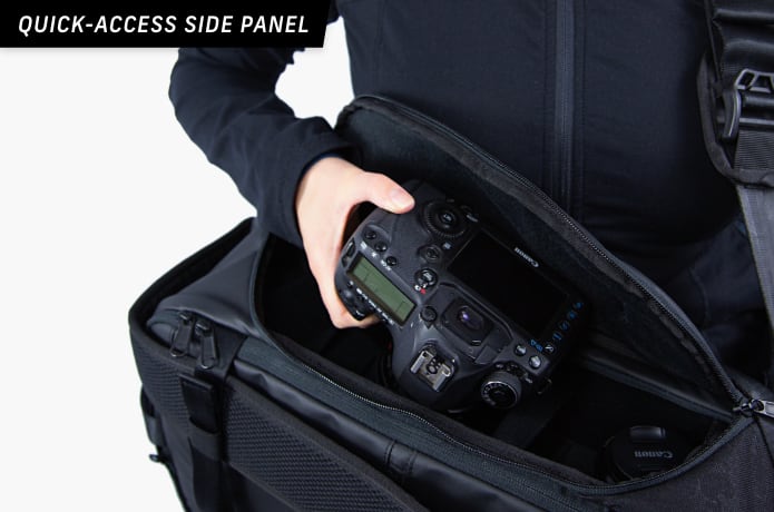 The Top Shelf Super Fast All Access Camera Bag Indiegogo