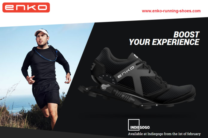 ENKO Running Shoe Comfort and Power Indiegogo