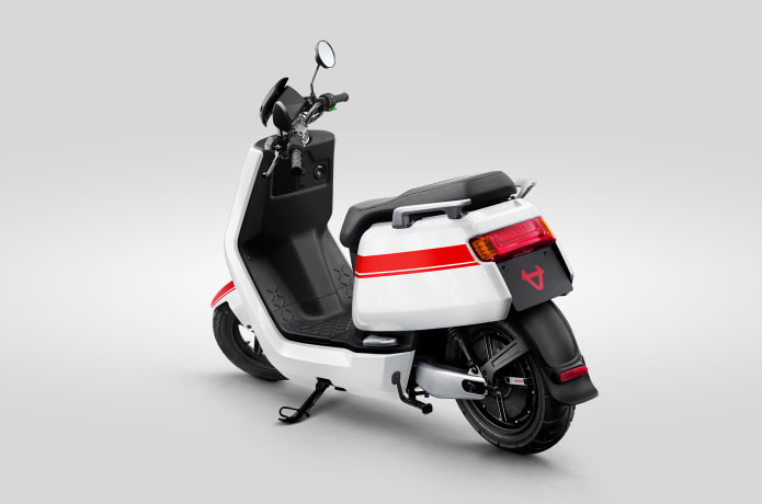 NGT eScooter: White w/Red Stripes
