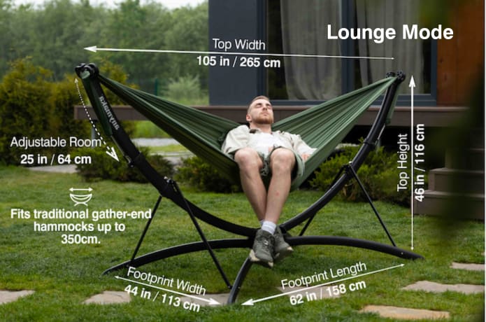 Portable hammock stands on its own sales