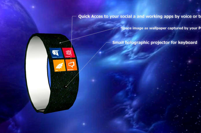 uGear P Clock smartwatch with holographic keyboard Indiegogo