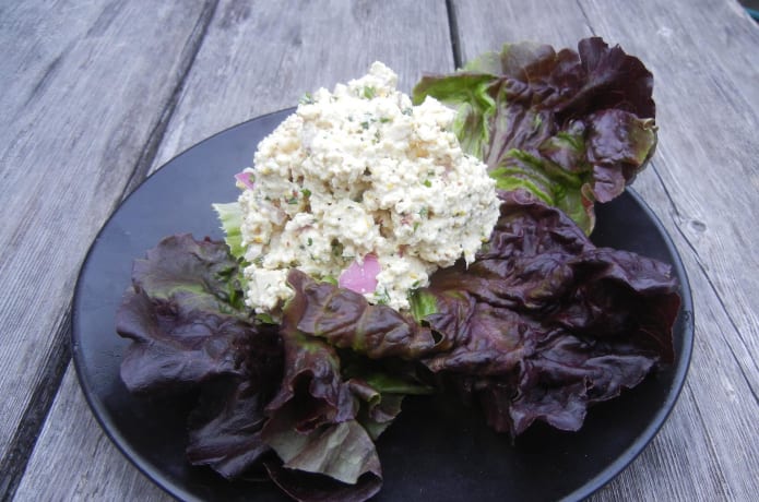 Yum! Tofu salad.  A newer favorite of our in lettuce wraps.