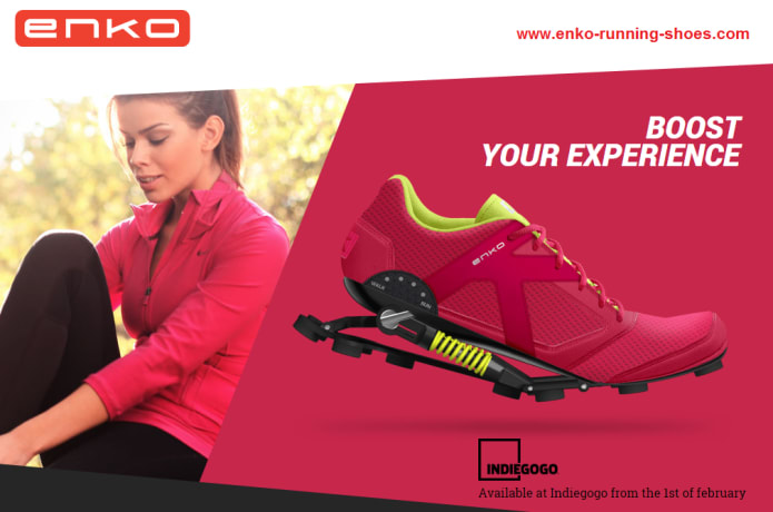ENKO Running Shoe Comfort and Power Indiegogo