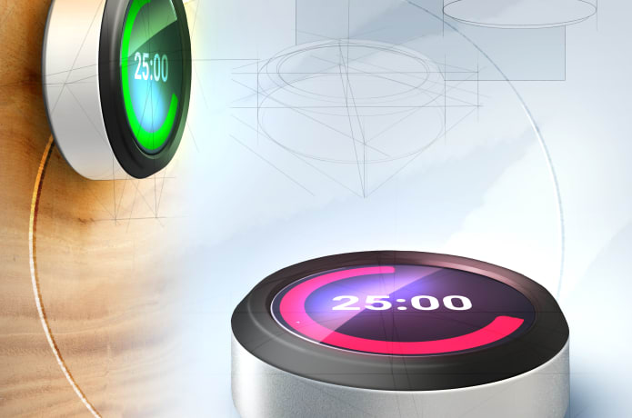 Concept drawing for the TimeChi-e secondary display add-on