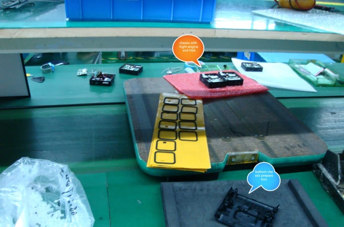PVT production: Bottom chassis with light engine and heatsink  mount