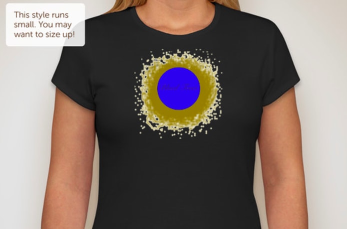 Blued Trees logo on short sleeve tee.
