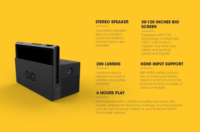 OJO World s First Nintendo Switch Projector Indiegogo