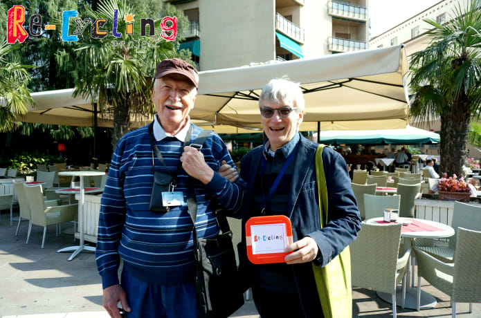 Aldo Bernardini (film critic) and Livio Jacob (President of Cineteca del Friuli and Le Giornate del Cinema Muto - Silent Film Festival, Pordenone)