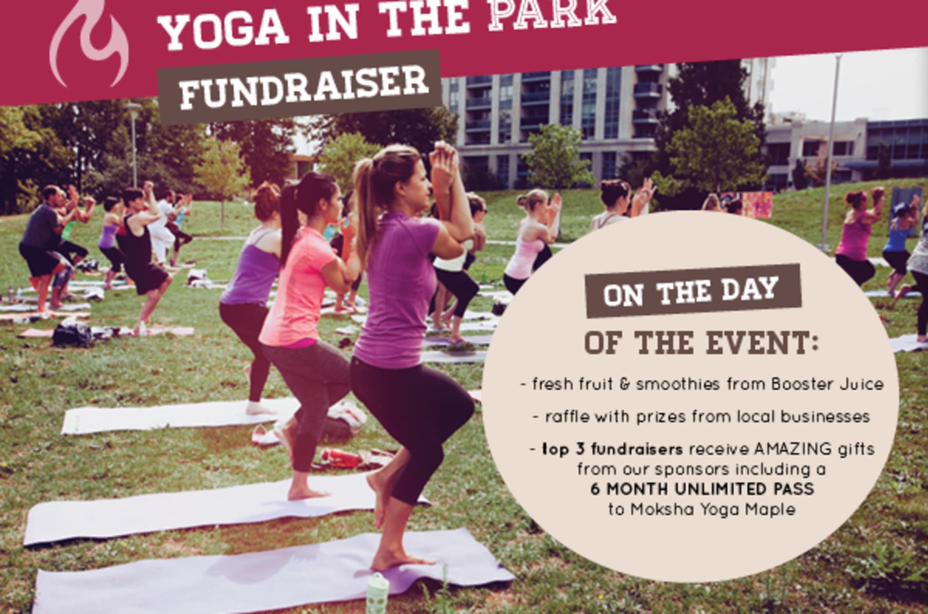 Moksha Yoga Maple S 2nd Annual Yoga In The Park Fundrasier Indiegogo