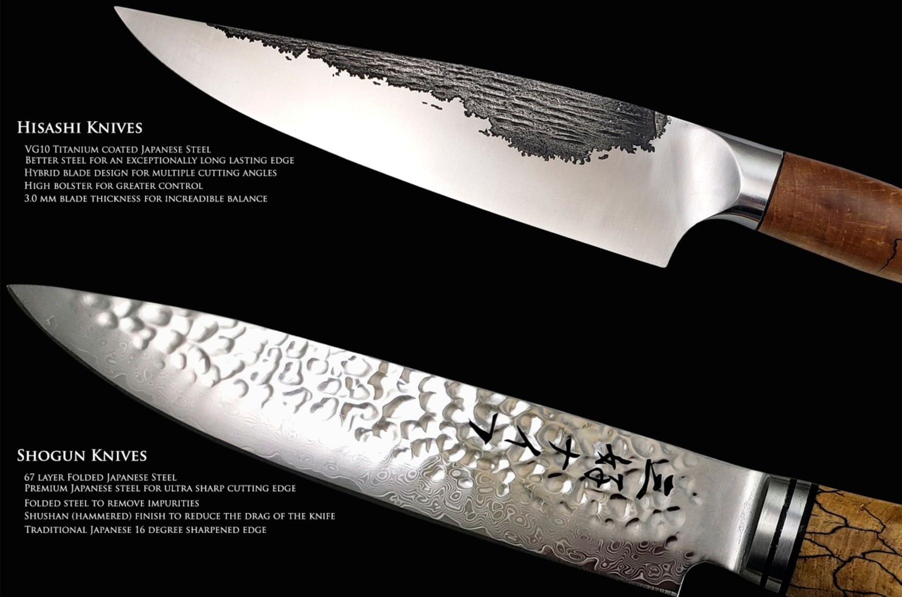 The Raven Japanese Inspired Chef Knife (#101) - Darksword Armory