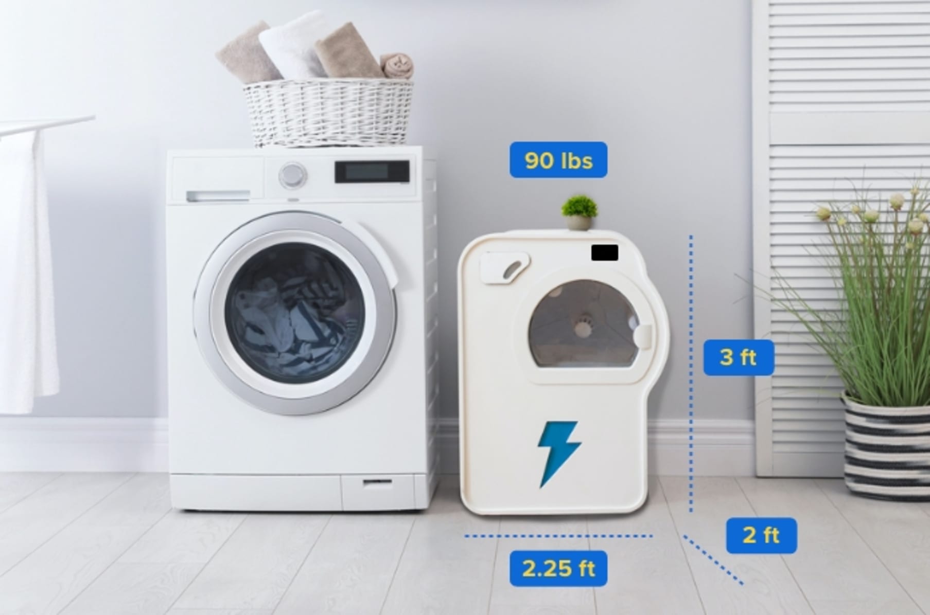 Clothes Dryer Portable Travel Mini Dryer Machine,Folding Household Mini Dryer  for Apartments,New Generation Electric Clothes Drying,Dryer Free  Installation