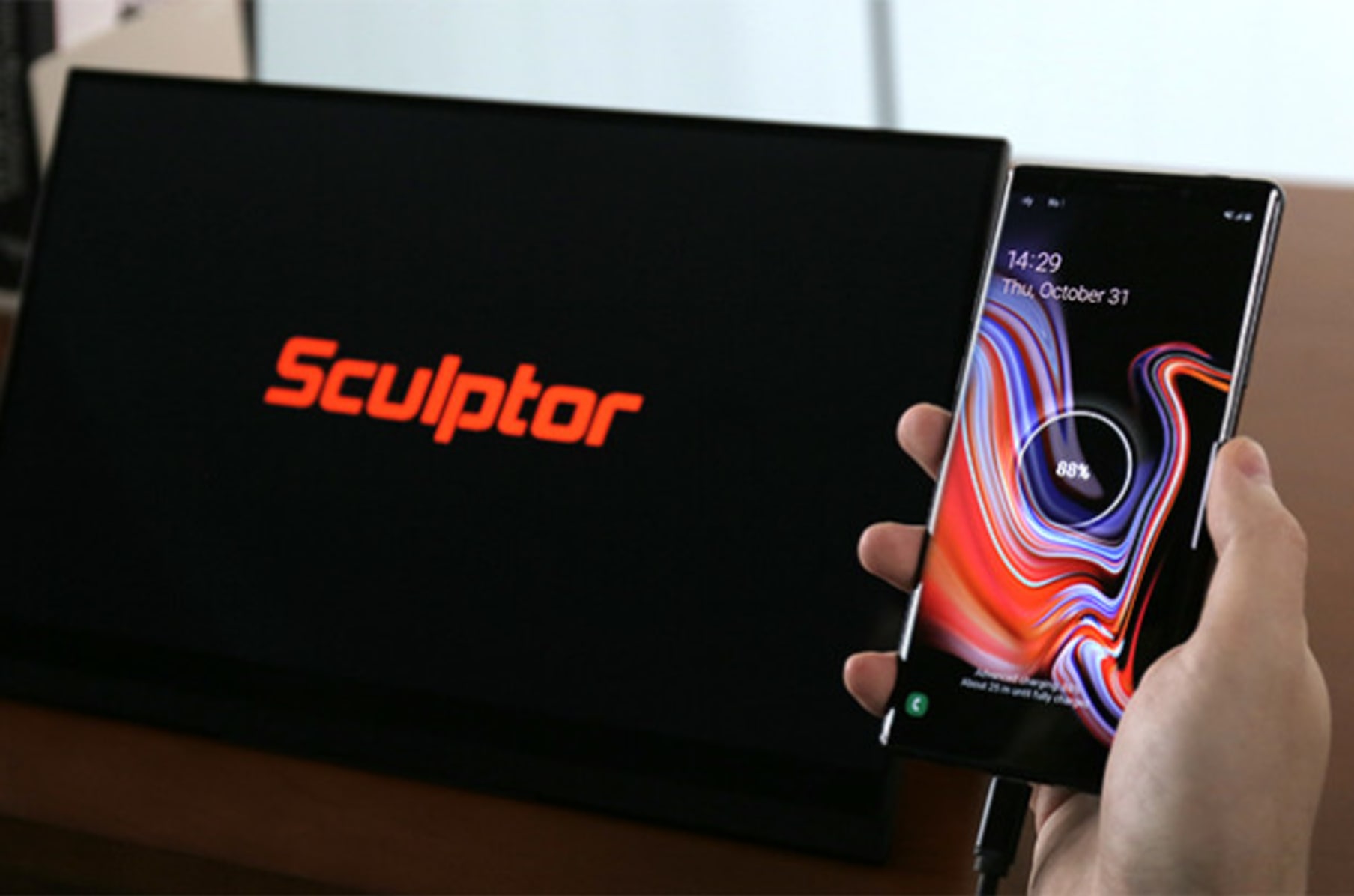Monitor portatile touch screen 156K Sculptor MU15.6LR da 4 , nero