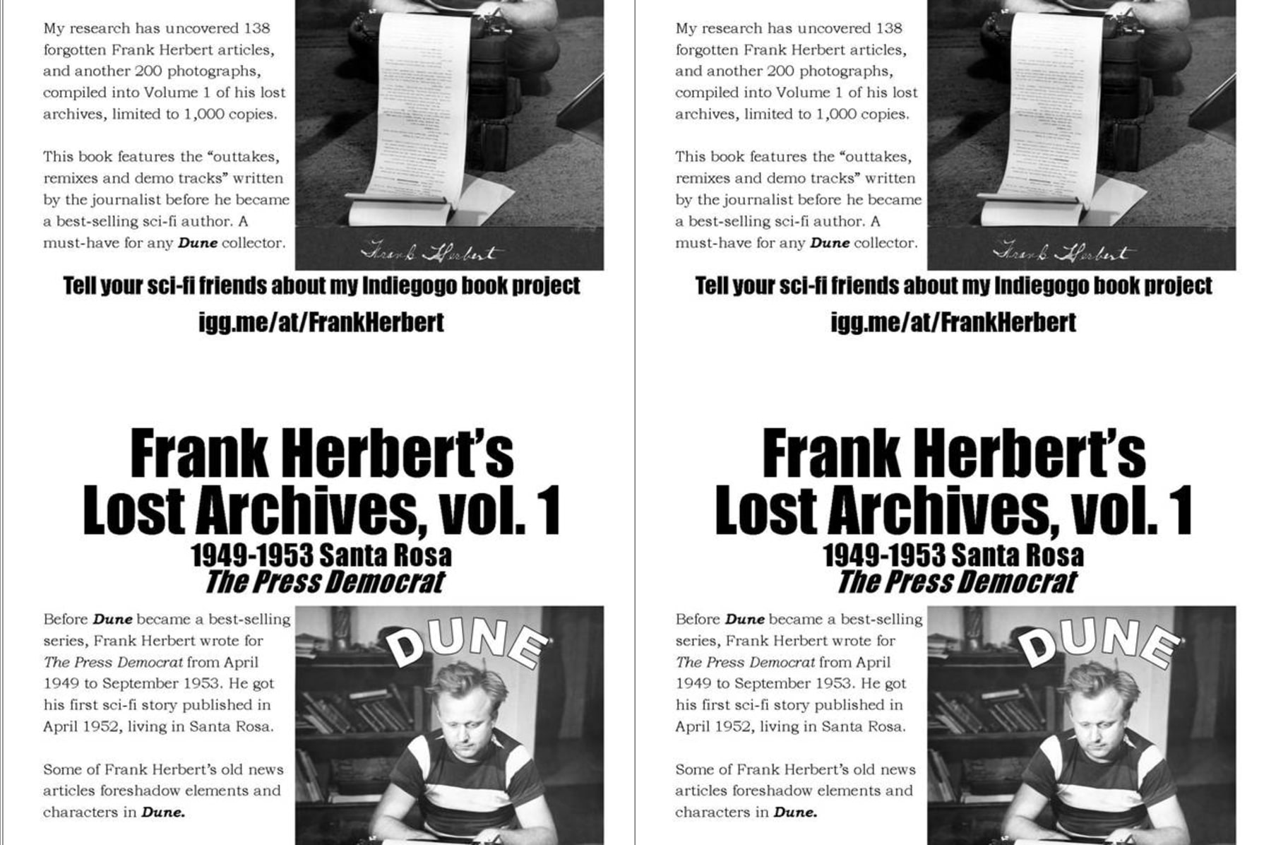 Frank Herbert S Lost Archives Vol 1 1949 1953 Indiegogo Looking for a great book? frank herbert s lost archives vol 1