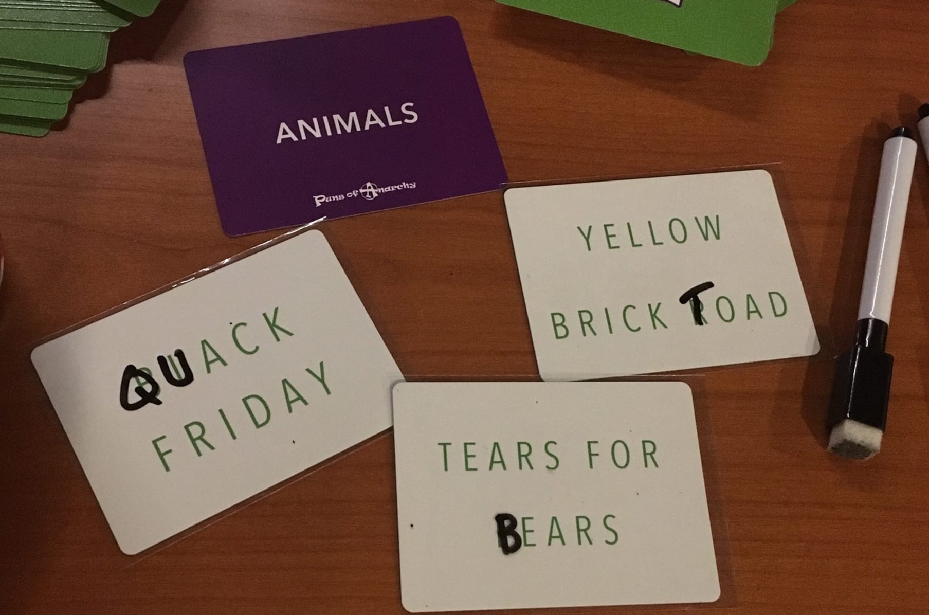 New Puns of Anarchy The Outrageous PunMaking Party Game Deck Card