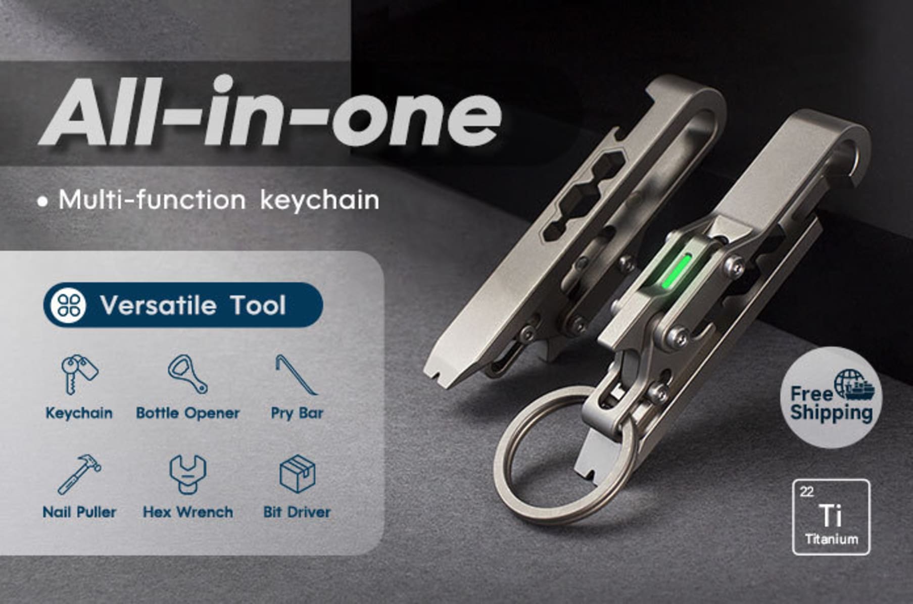 K smart 11 in 1 Titanium Multi Function Keychain Indiegogo