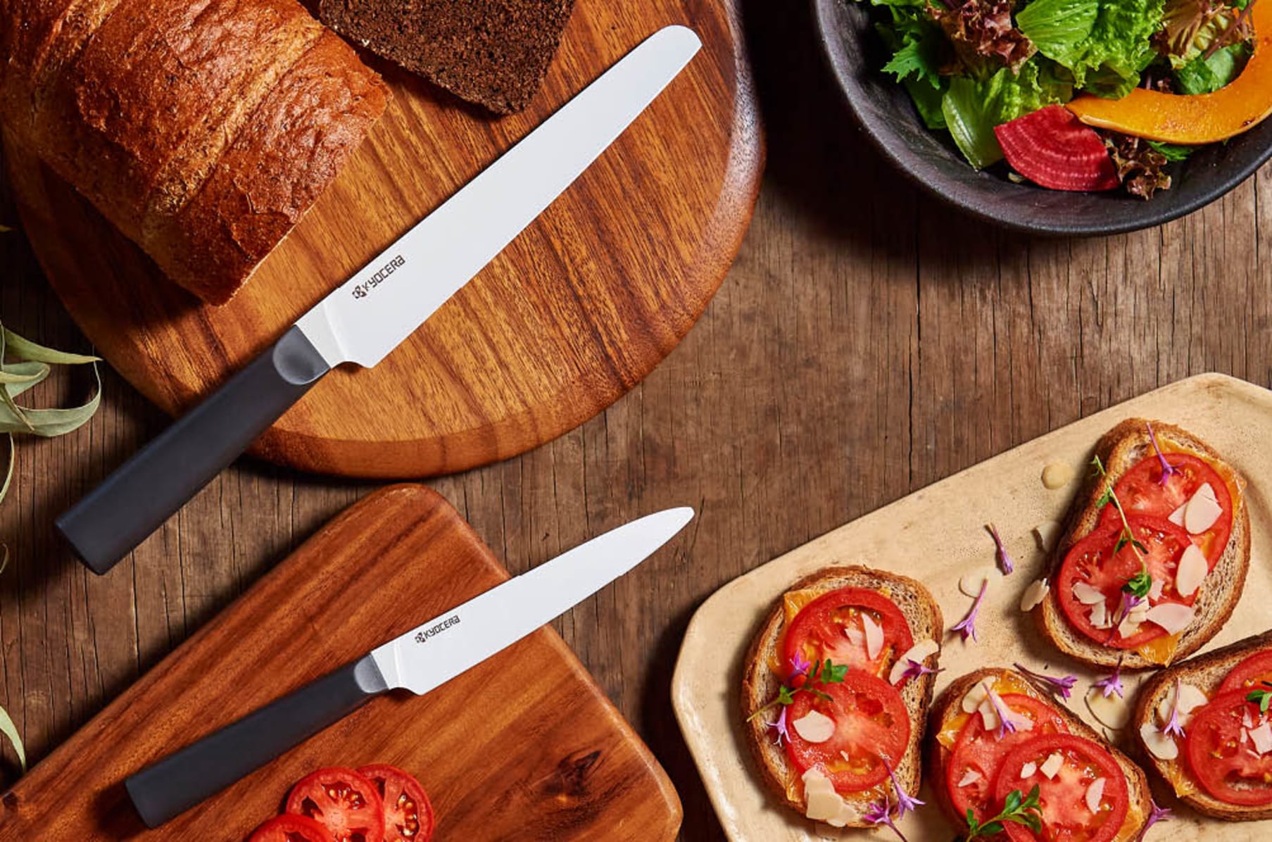 KYOCERA > Kyocera INNOVATION white ceramic kitchen knives: Sharp,  innovative, lightweight, and noncorrosive for mindful, healthy cooking.