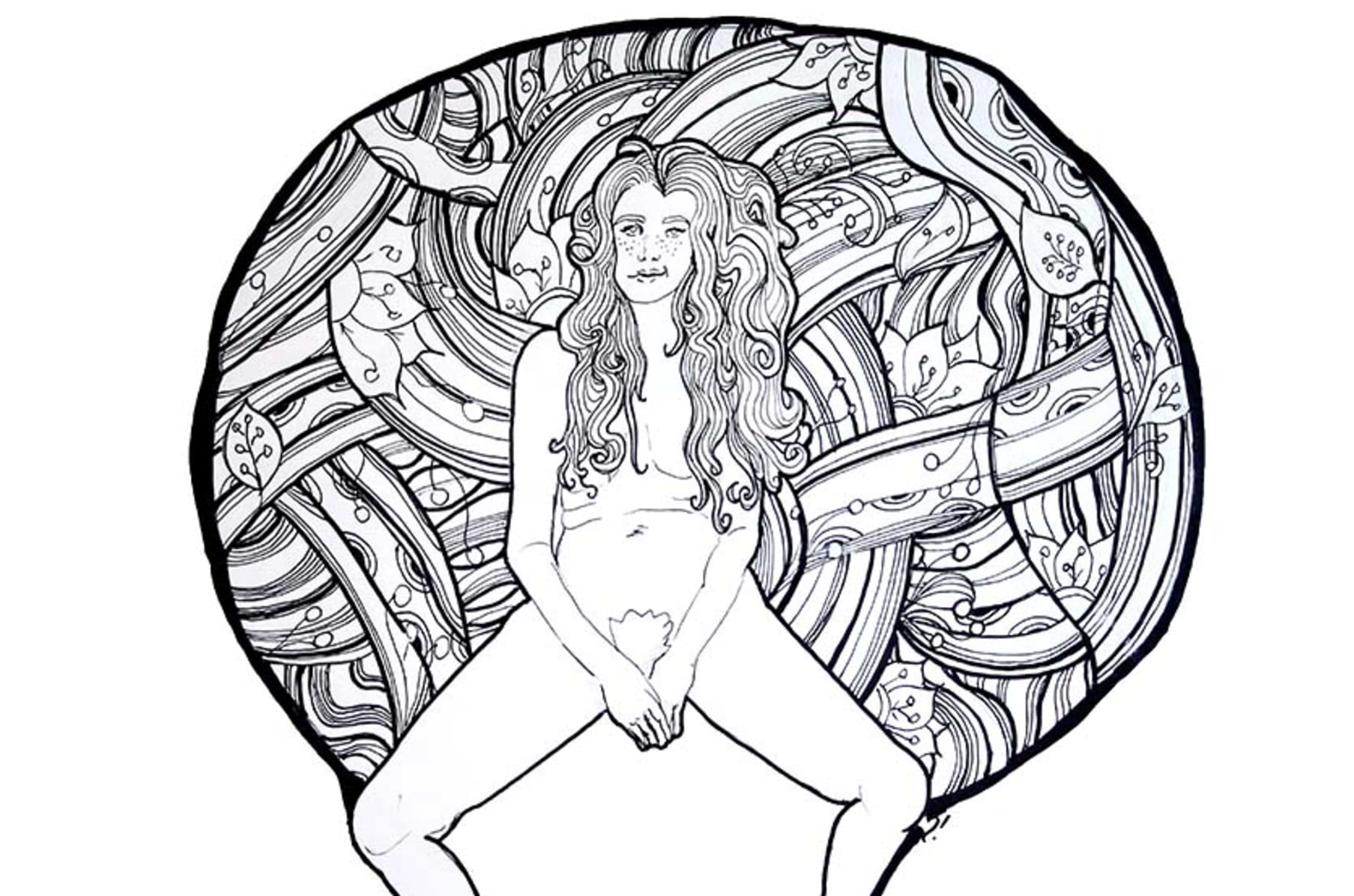 Nathalie Roussel Nue Desnudo Coloring Pages