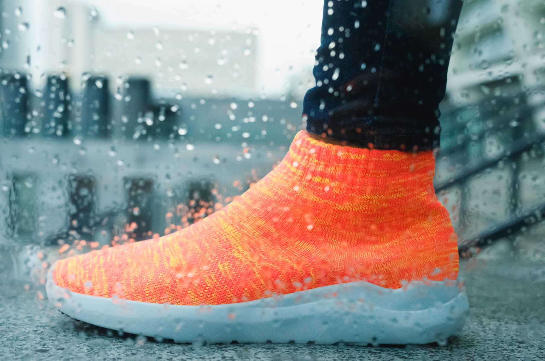Waterproof knit shoes on sale
