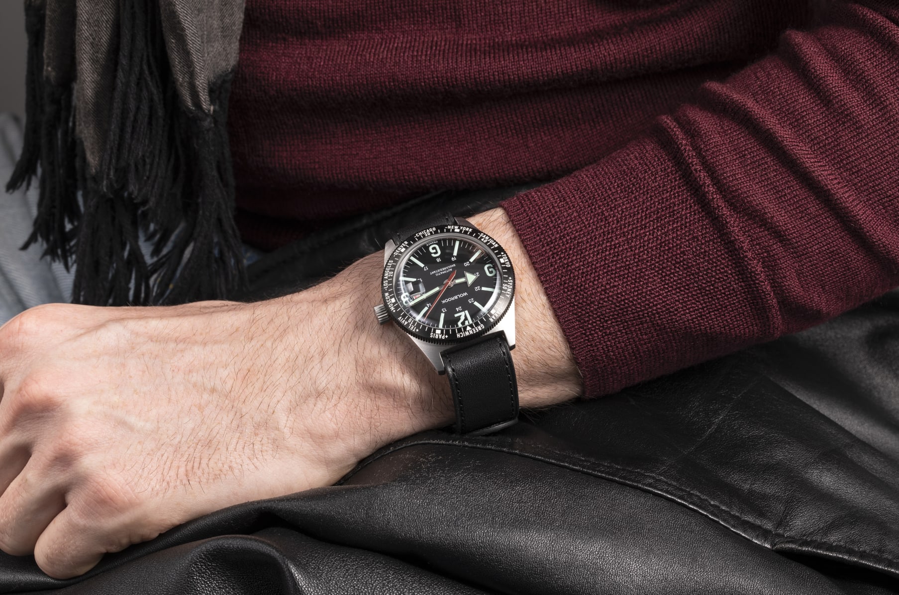 One-Piece Black Nylon Strap & Steel Buckle – Wolbrook Watches