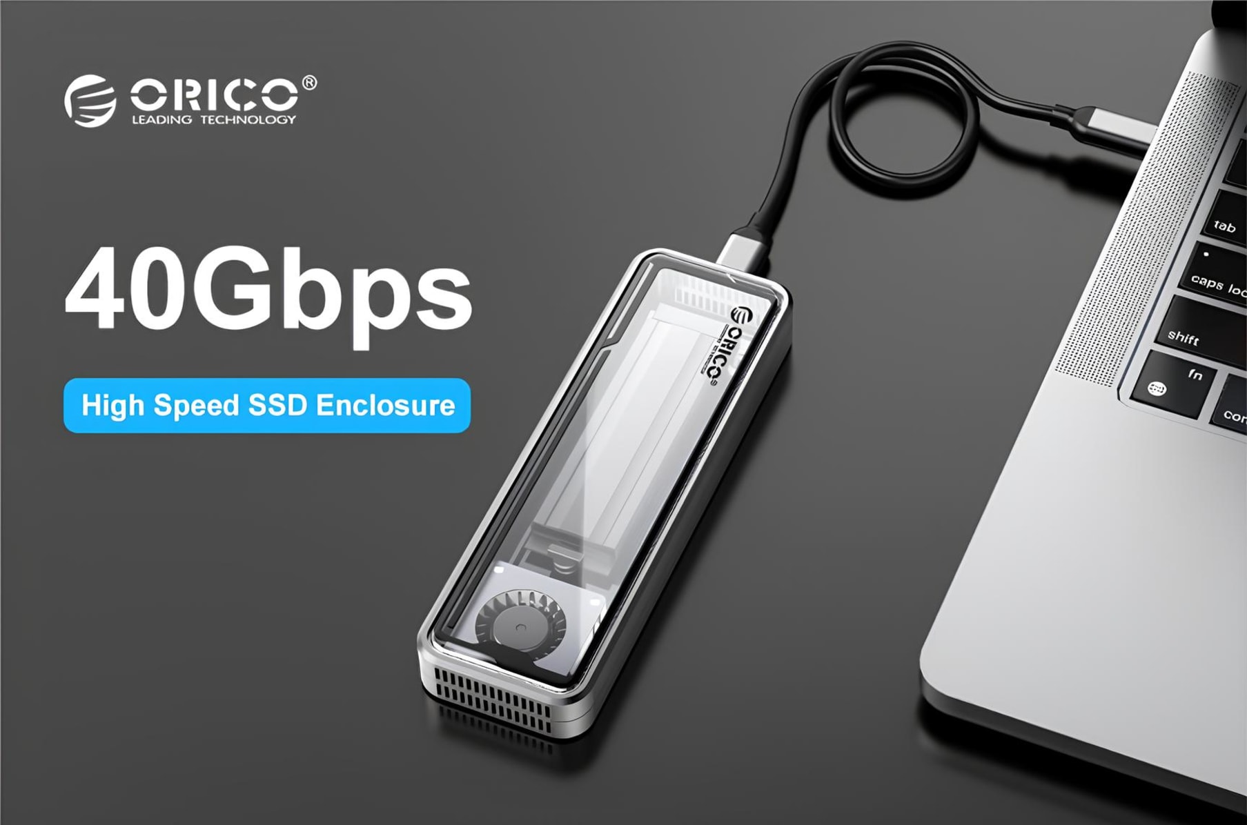 ORICO Ultra fast 40Gbps M.2 Smart SSD Enclosure Indiegogo