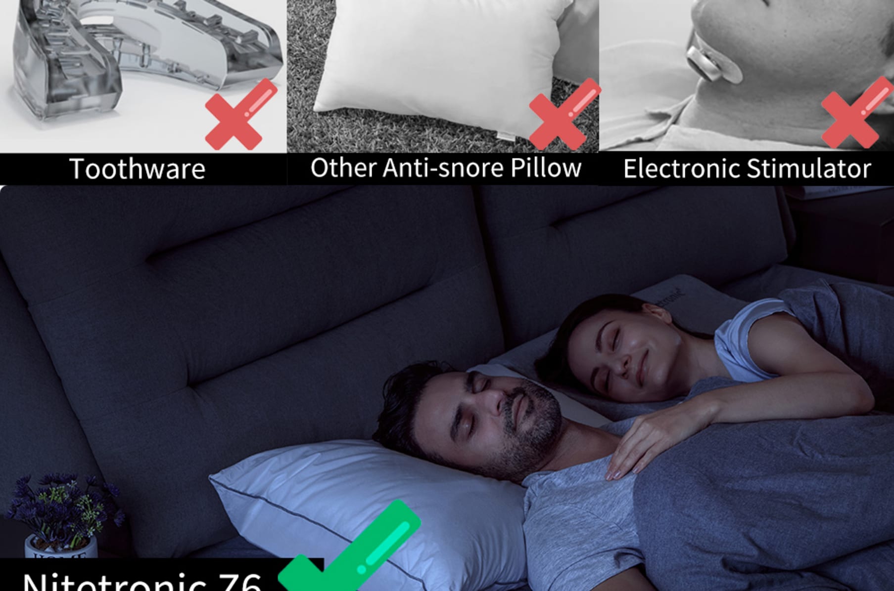Nitetronic Z6 Meet Non invasive Anti snore Pillow Indiegogo