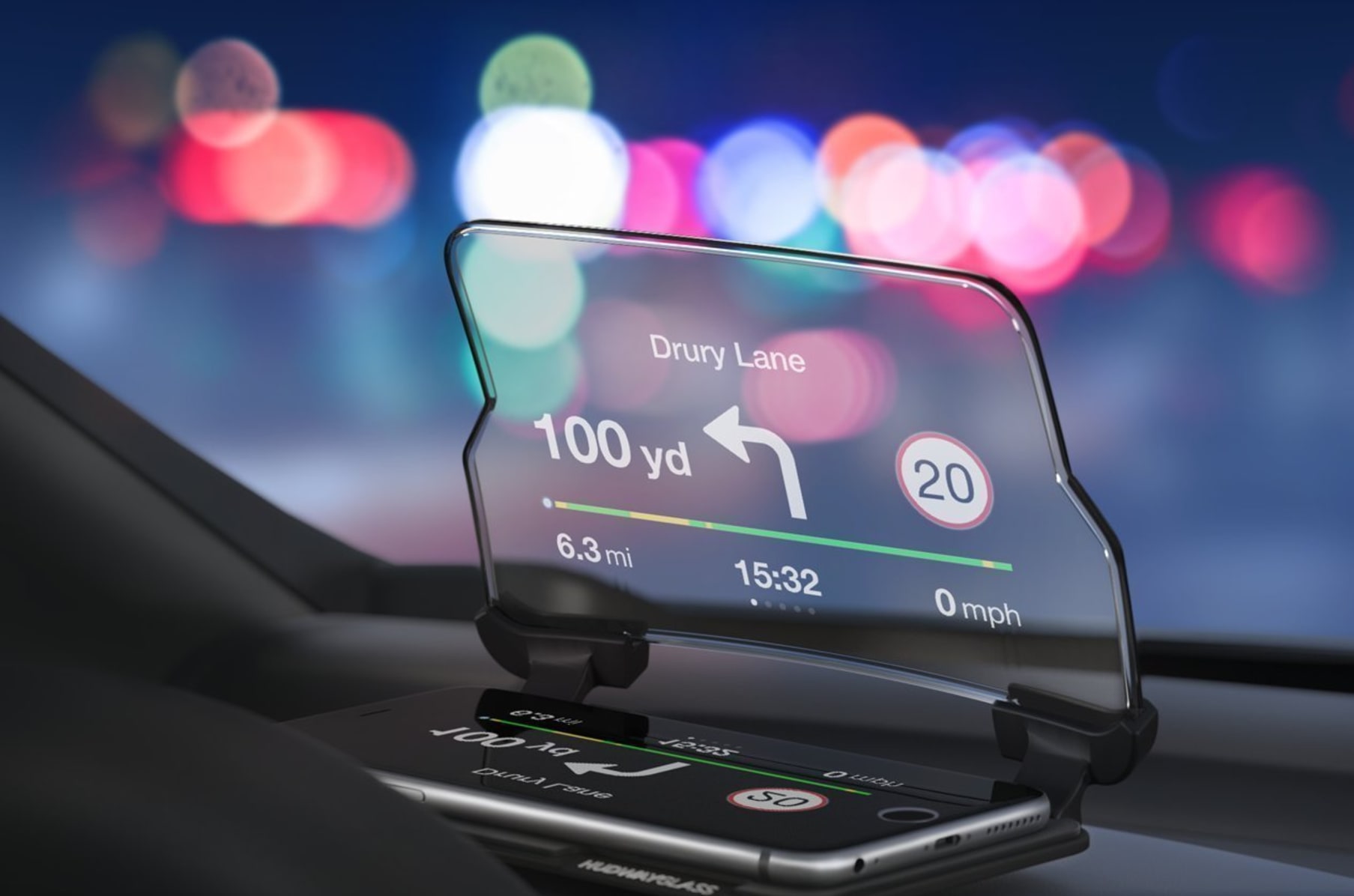 Hudway Glass Keeps Your Eyes On The Road Indiegogo