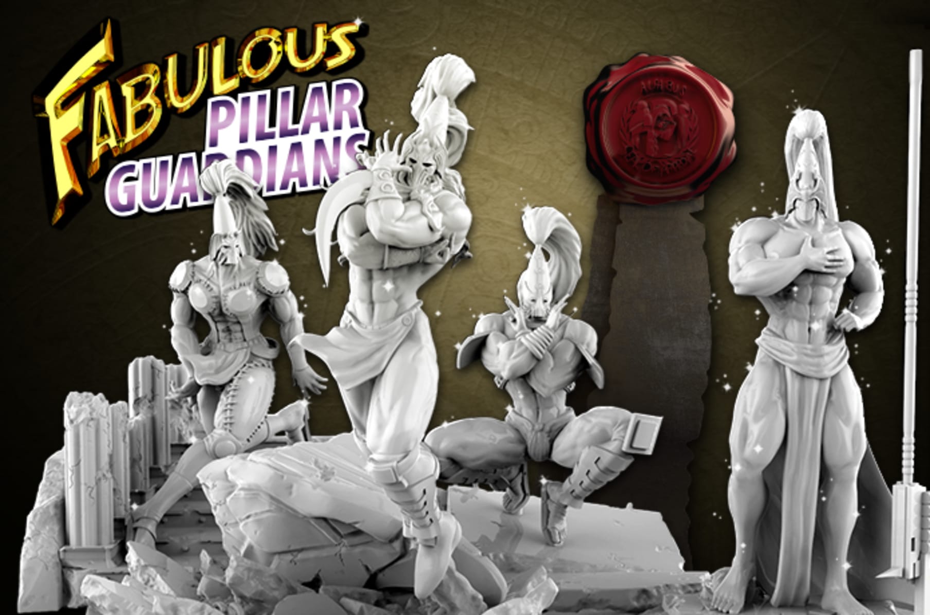 Fabulous Pillar Guardians Tabletop Miniatures Indiegogo
