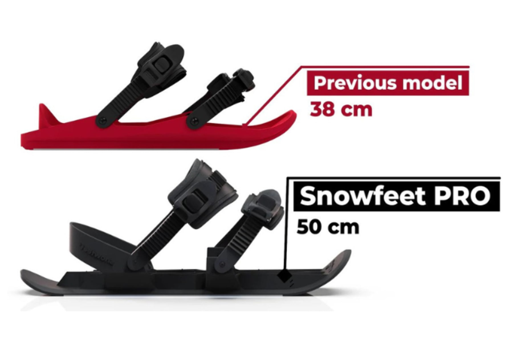 Snowfeet PRO - Mini Ski Skates - Pro Model