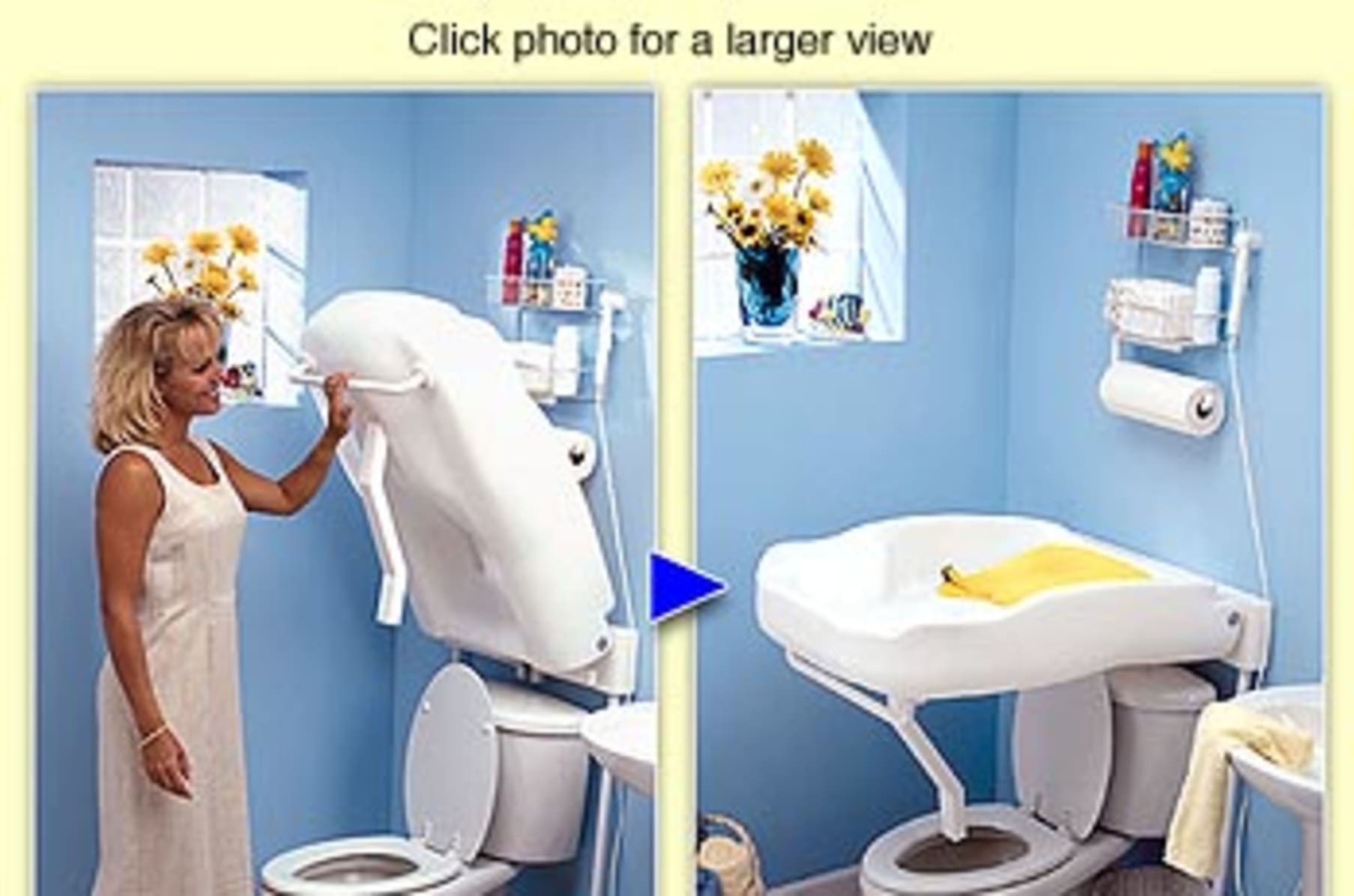 Automatic clearance diaper changer