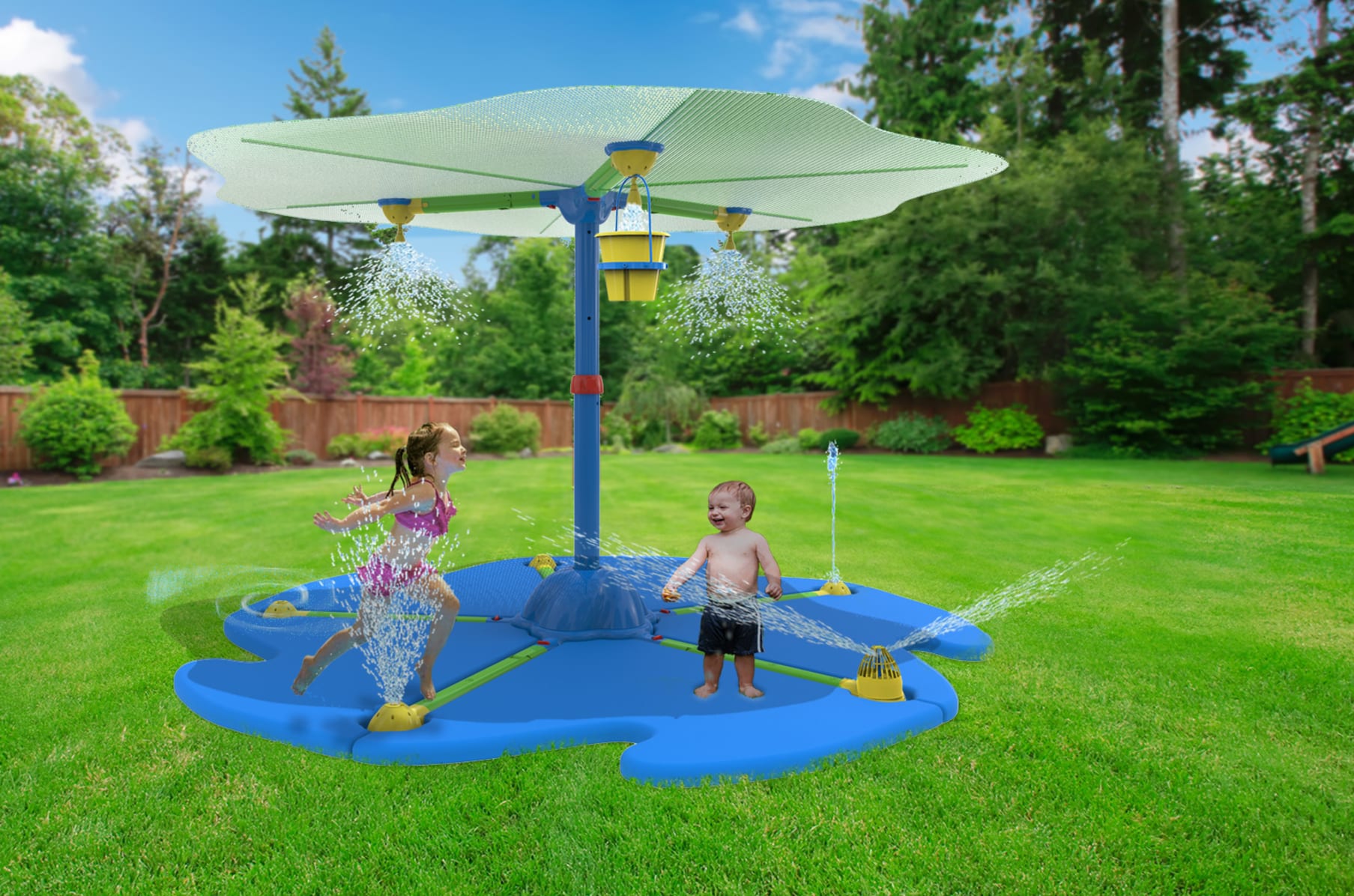 Backyard Splash Pad - Residential Splash Pads Landscaping Network