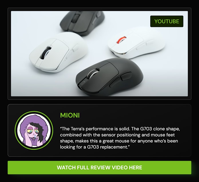 Terra: The Lightweight Legendary Ergonomic Mouse. | Indiegogo Terra: The Lightweight Legendary Ergonomic Mouse. | Indiegogo