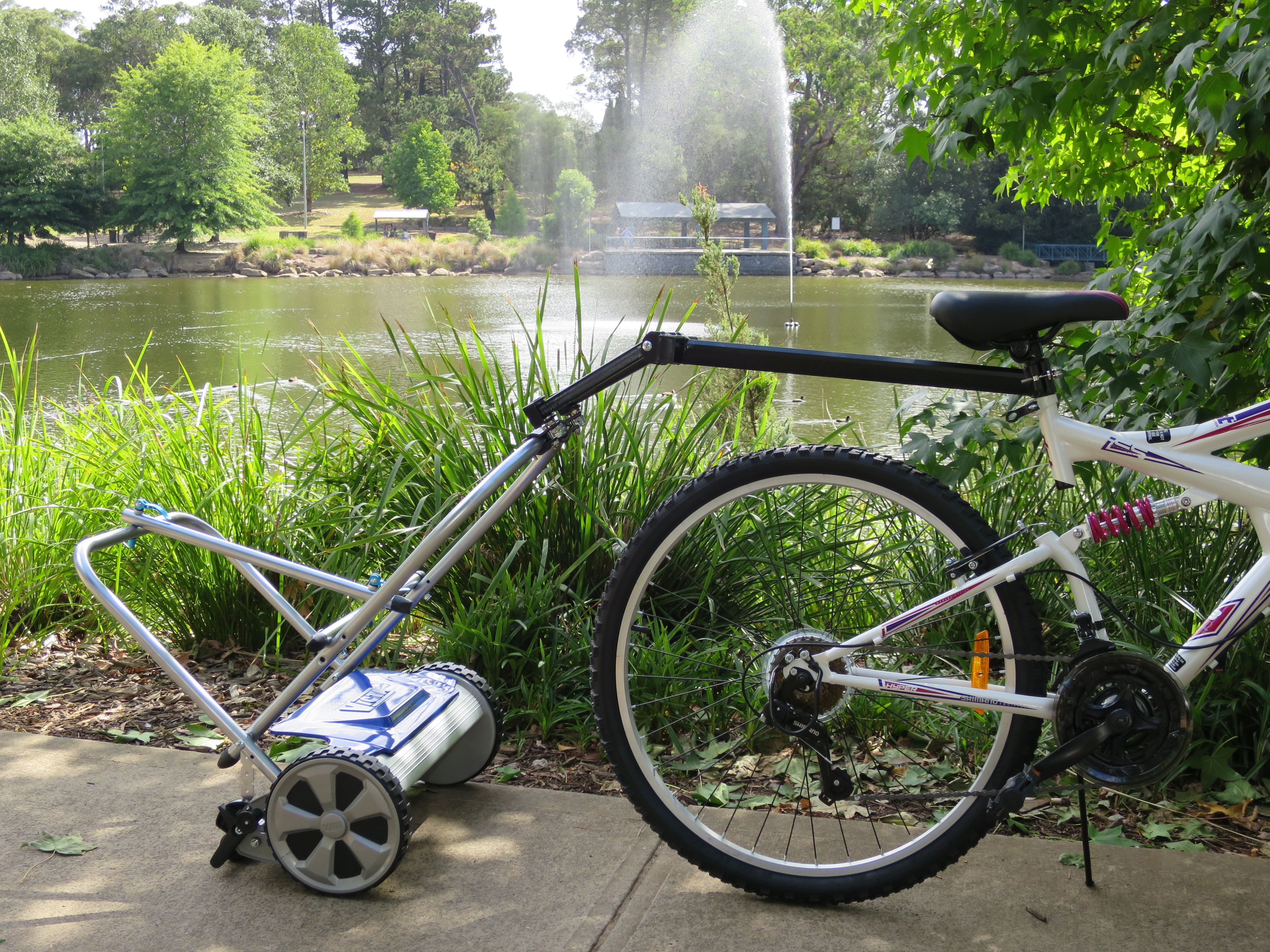 Bicycle mower clearance