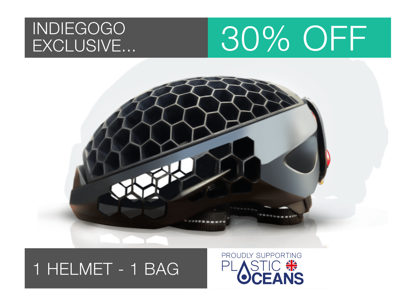 Cyclo packable helmet made with recycled plastic Indiegogo