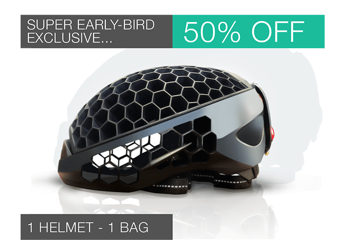 indiegogo foldable bike helmet