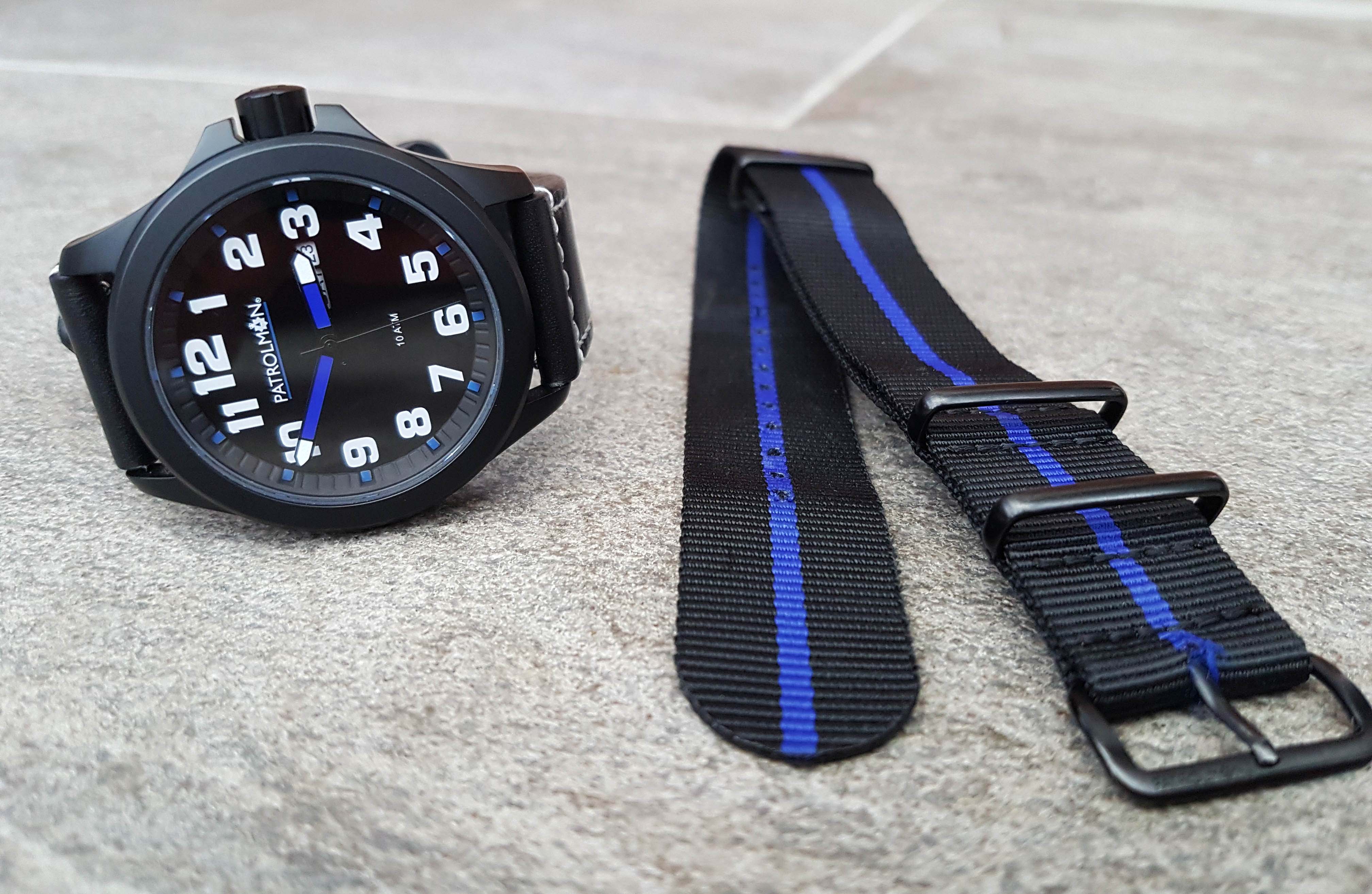 Thin blue line nato strap best sale