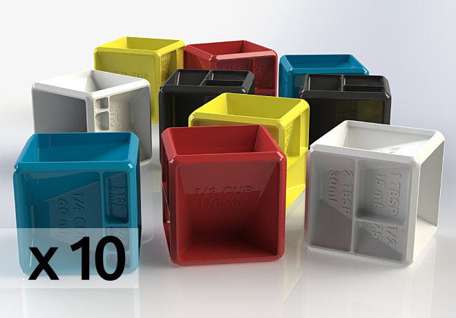 3d printed measuring cube